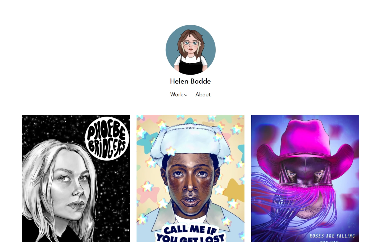 Homepage of Graphic Designer Site