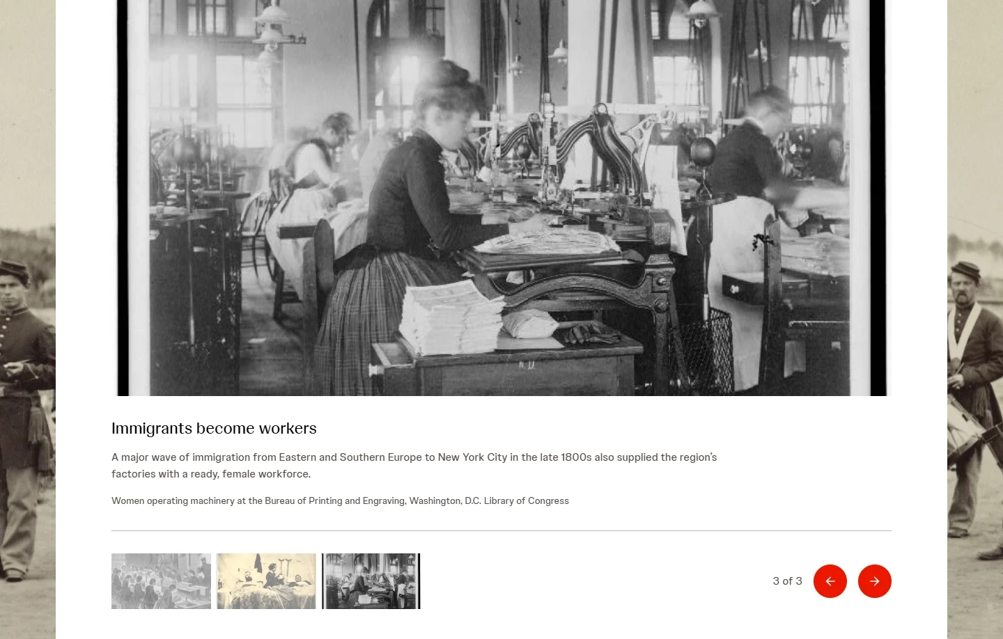 Image carousel in article for J&J Our Heritage